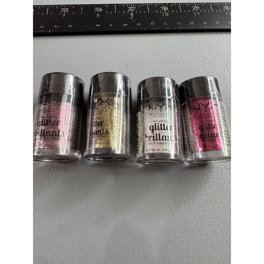 NYX Face and Body Glitter Women 4 Pack Multicolor New Sealed GLI 02 05 07 20179